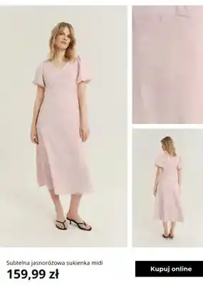 Sukienka midi Greenpoint subtelna jasnoróżowa