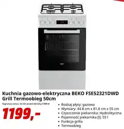 Media Markt Kuchnia gazowo-elektryczna BEKO oferta