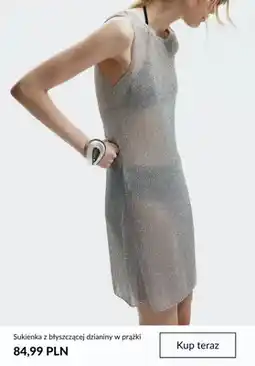 H&M Sukienka z błyszczącej dzianiny w prążki oferta