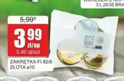 Bingo Zakrętka fi 82/6 złota oferta