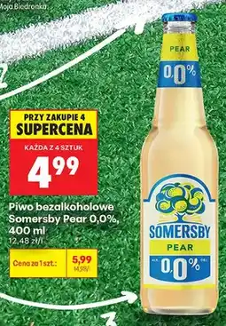 Biedronka Piwo bezalkoholowe Somersby Pear oferta
