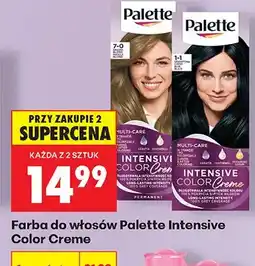 Biedronka Farba do włosów Palette Intensive Color Creme 7-0 Średni Blond oferta