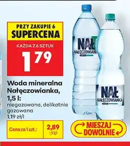 Biedronka Woda mineralna delikatnie gazowana Nałęczowianka oferta