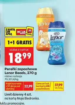 Biedronka Perełki zapachowe Lenor Beads złote oferta
