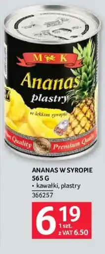 Selgros Ananas w syropie oferta