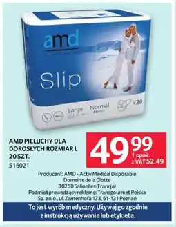 Selgros Amd pieluchy dla dorosłych rozmiar l oferta