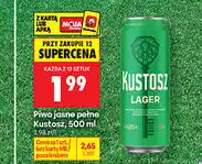 Biedronka Piwo jasne pełne Kustosz oferta