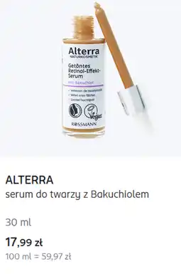 Rossmann Alterra serum do twarzy z Bakuchiolem oferta