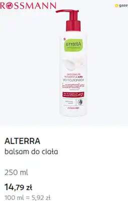 Rossmann ALTERRA balsam do ciała oferta