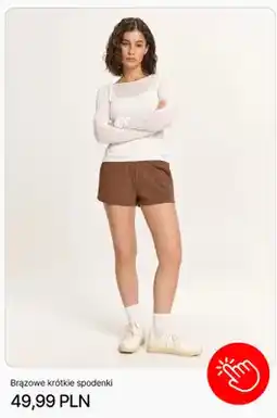 Cropp Krótkie spodenki Cropp brązowe oferta