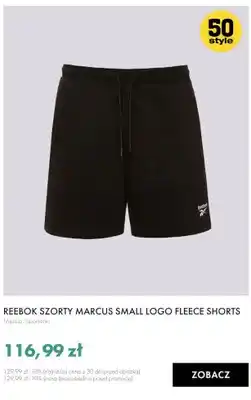 50style Szorty męskie Reebok Marcus Small Logo Fleece Shorts oferta