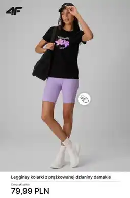 4F Legginsy kolarki z prążkowanej dzianiny damskie 4F oferta