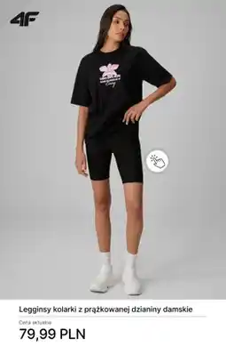 4F Legginsy kolarki z prążkowanej dzianiny damskie 4F oferta