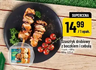 Szaszłyk drobiowy z boczkiem i cebulą