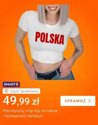 Patriotyczny crop top na mecze i festiwalowe stylizacje