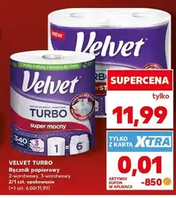 Kaufland Ręcznik papierowy Velvet Turbo 3-warstwowy 1-pak oferta