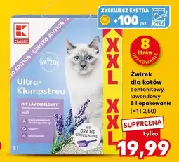 Kaufland Żwirek dla kotów bentonitowy lawendowy K-Classic oferta