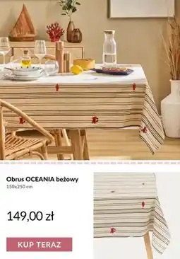 Homla Obrus Oceania beżowy 150x250 cm oferta