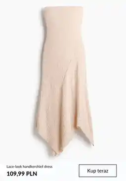 H&M Sukienka Lace-look handkerchief dress oferta
