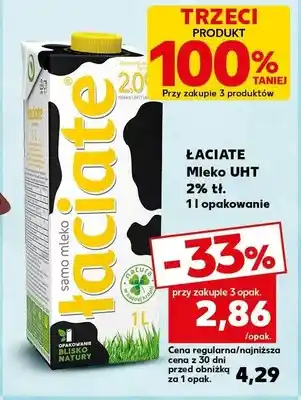 Kaufland Mleko UHT Łaciate 2% oferta