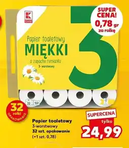 Kaufland Papier toaletowy Miękki o zapachu rumianku 32-pak K-Classic oferta
