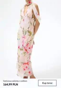 H&M Szyfonowa sukienka z szalikiem oferta