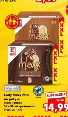 Kaufland Lody Maxx Mini na patyku K-Classic 16-pak oferta