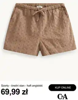 C&A Szorty średni stan haft angielski C&A oferta