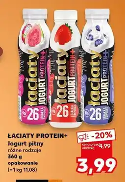 Kaufland Jogurt pitny Łaciaty Protein+ borówka oferta