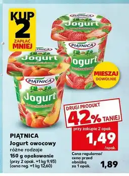 Kaufland Jogurt owocowy truskawkowy Piątnica oferta