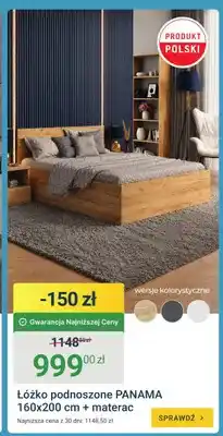 ERLI Łóżko podnoszone PANAMA + materac oferta