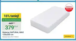 ERLI Materac NATURAL MAX 120x200 cm oferta