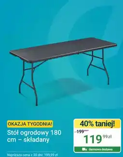 ERLI Stół ogrodowy składany 180 cm oferta