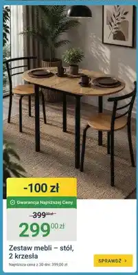 ERLI Zestaw mebli stół 2 krzesła oferta