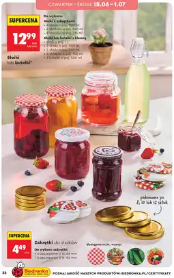 Biedronka Słoiki lub butelki oferta