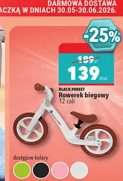 Biedronka Black Forest Rowerek biegowy 12 cali oferta