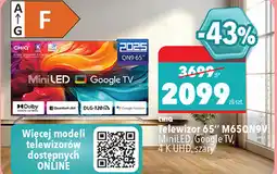Biedronka CHIQ Telewizor 65 M65QN9V MiniLED, Google TV oferta