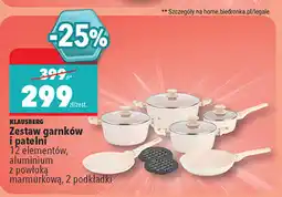 Biedronka KLAUSBERG Zestaw garnków i patelni 12 elementów oferta