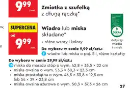 Biedronka SMUKEE Zmiotka z szufelką z długą rączką, Wiadro lub miska składane oferta