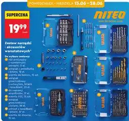 Biedronka NITEO Zestaw narzędzi i akcesoriów warsztatowych oferta