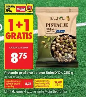 Pistacje prażone solone BakaD’Or, 250 g