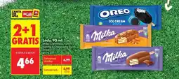 Biedronka Lody, 90 ml: Milka Caramel Crunch, Vanilla & Chocolate Swirl, Oreo oferta