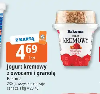 E.Leclerc Jogurt kremowy z owocami i granolą Bakoma oferta