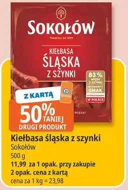 E.Leclerc Kiełbasa śląska z szynki Sokołów oferta
