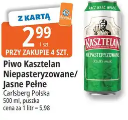 E.Leclerc Kasztelan Piwo Niepasteryzowane/Jasne Pełne oferta