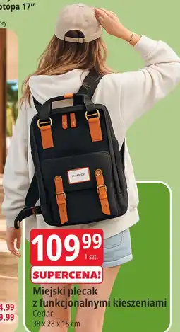 E.Leclerc Miejski plecak z funkcjonalnymi kieszeniami Cedar oferta