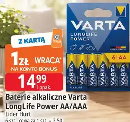 E.Leclerc Baterie alkaliczne Varta LongLife Power AA/AAA oferta