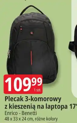 E.Leclerc Plecak 3-komorowy z kieszenią na laptopa 17 Enrico - Benetti oferta