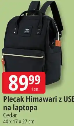 E.Leclerc Plecak Himawari z USB na laptopa Cedar oferta