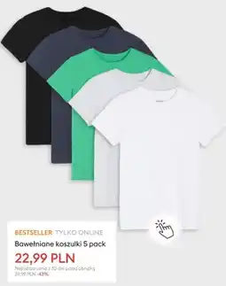 Sinsay Bawełniane koszulki Sinsay 5-pak oferta